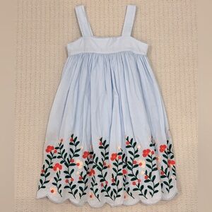 Janie & Jack light blue embroidered floral dress